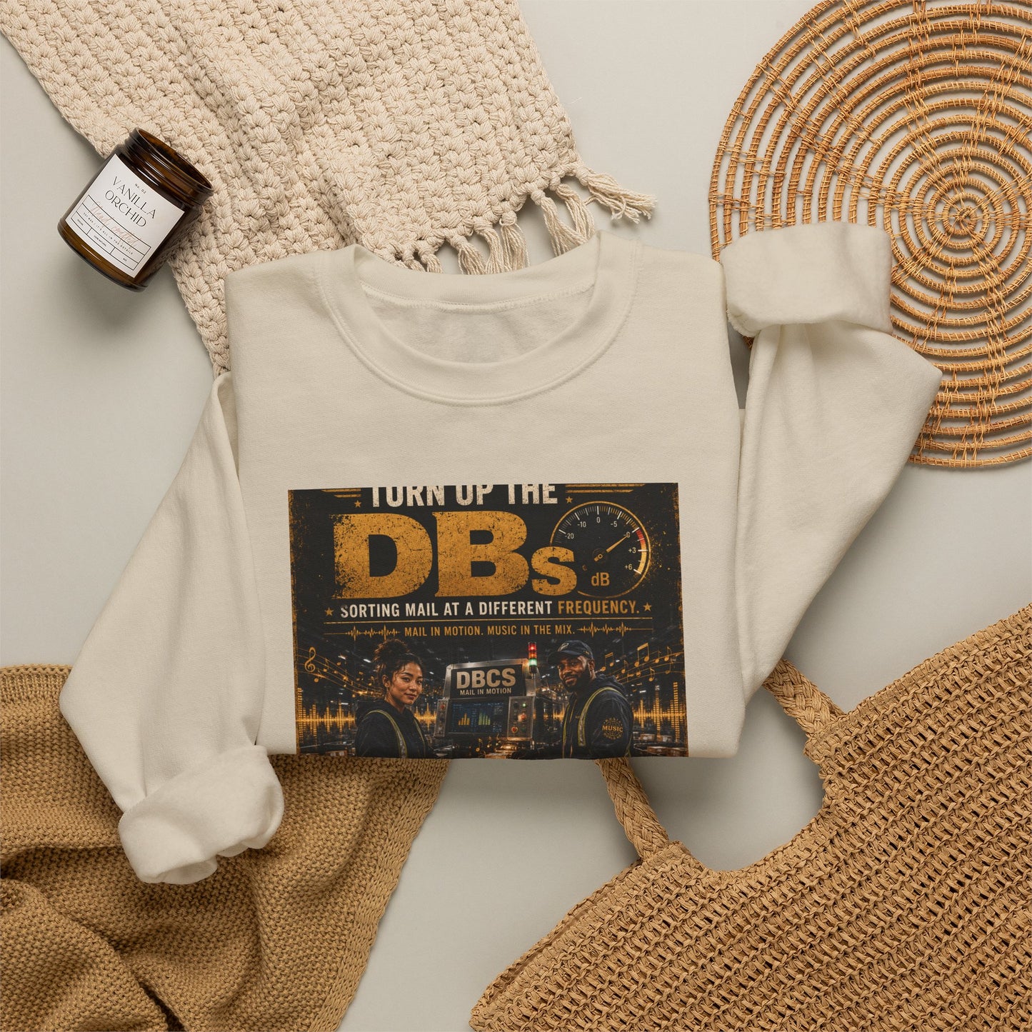 Turn Up the DBs — Men's Crewneck Sweatshirt (Jogger Set Top)