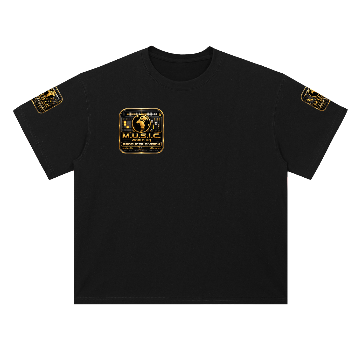 M.U.S.I.C. World HQ Creator Culture – Producer Division 001 Heavyweight Drop Shoulder Tee