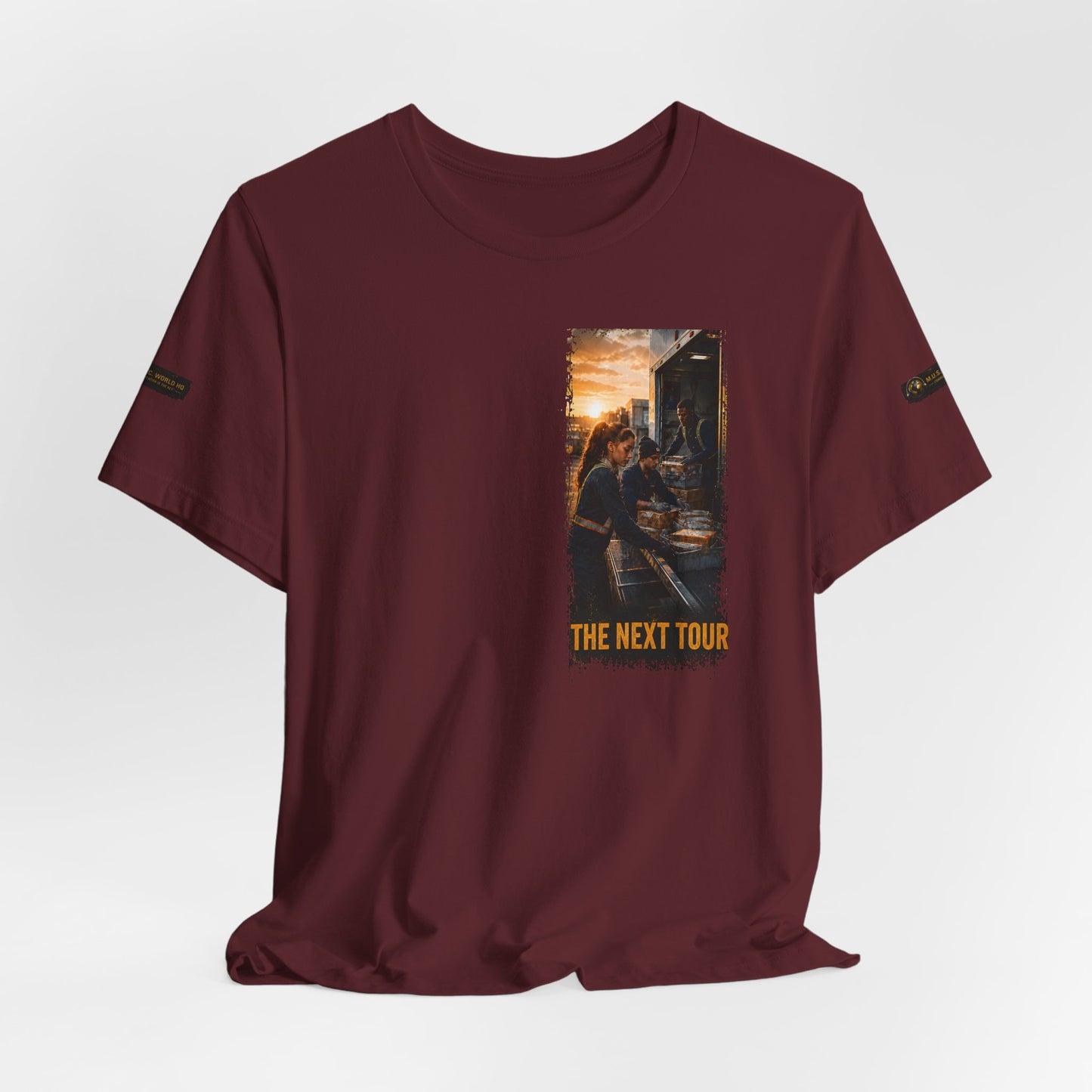 Postal Music — The Next Tour Premium Unisex T-Shirt — Color Group 8 of 11