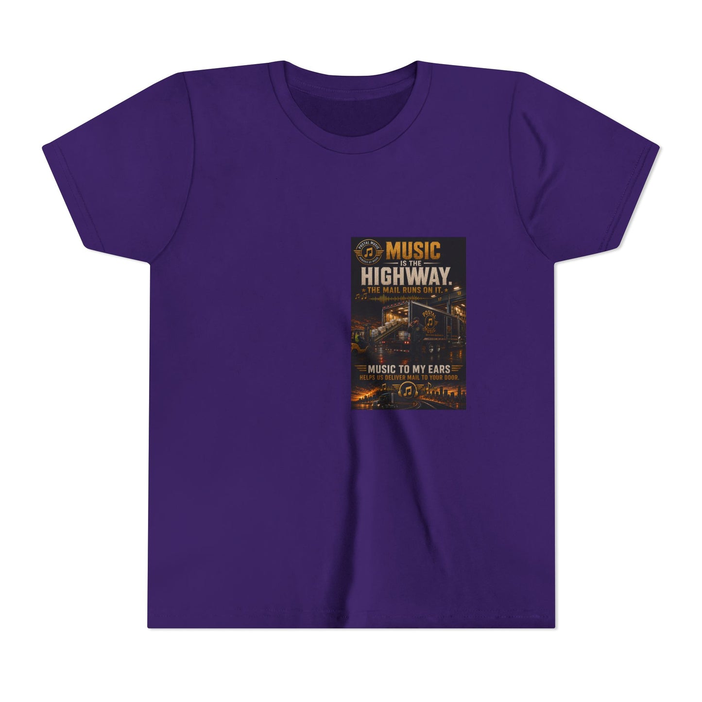 Postal Music — Music Is the Highway — Youth T-Shirt