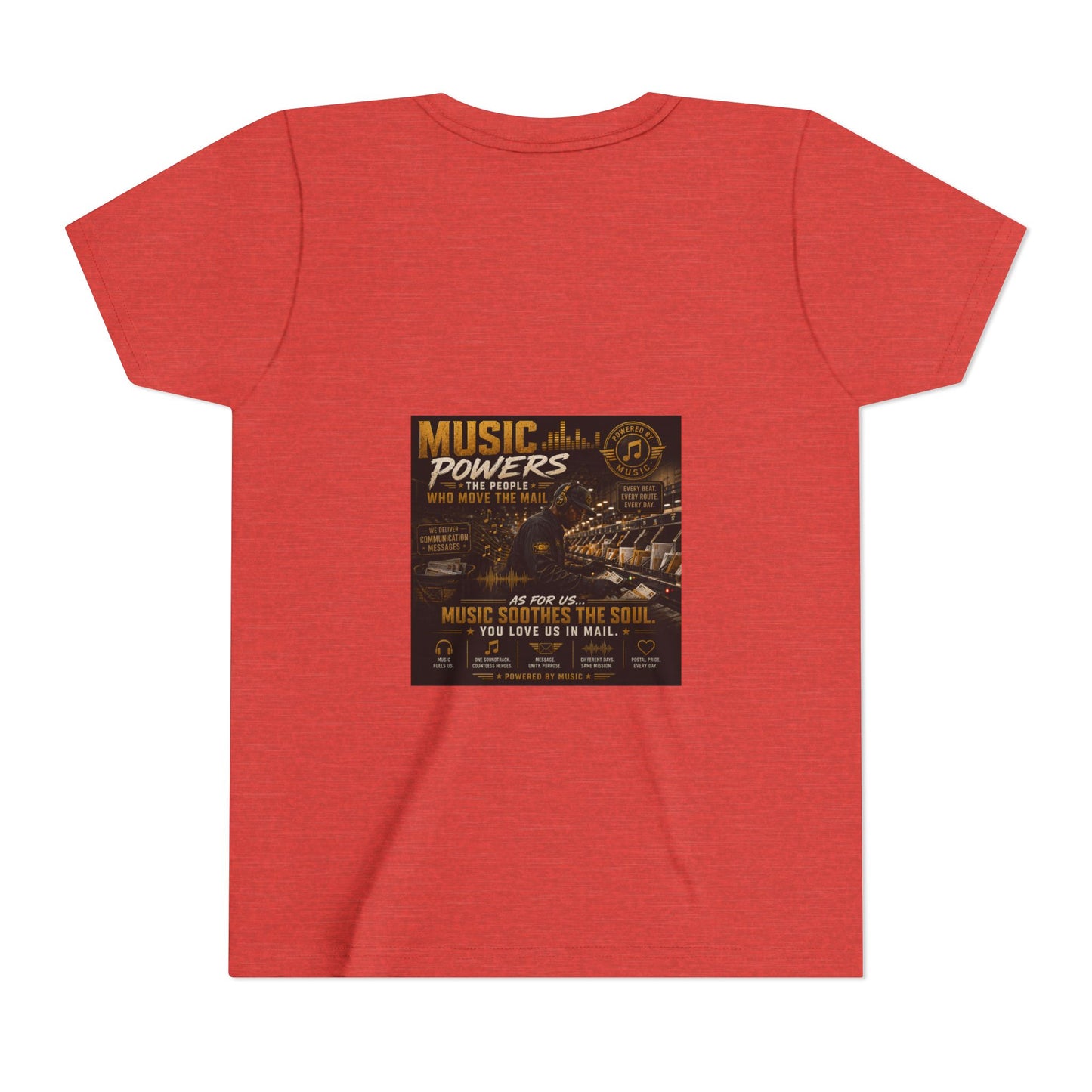 Postal Music — Music Powers the People — Youth T-Shirt