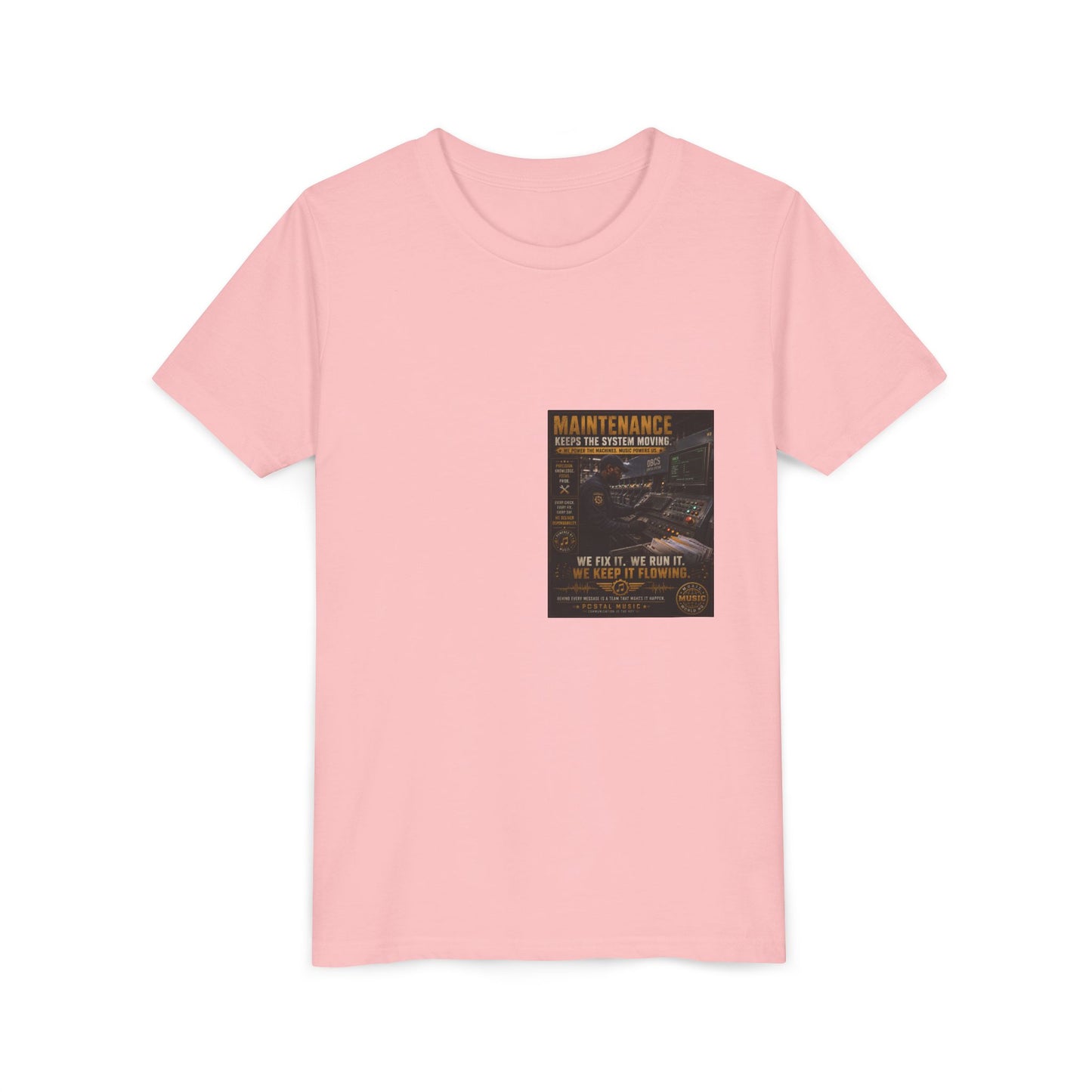 Postal Music — Maintenance Keeps the System Moving — Youth T-Shirt