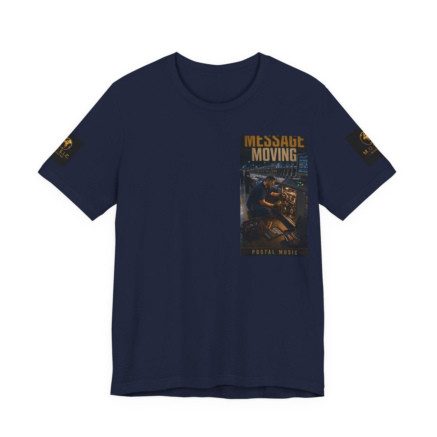 Postal Music — Keep the Message Moving — Premium Unisex T-Shirt