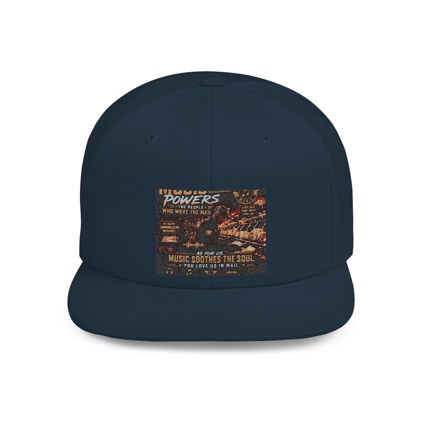 Postal Music — Music Powers the People — Flat-Bill Snapback