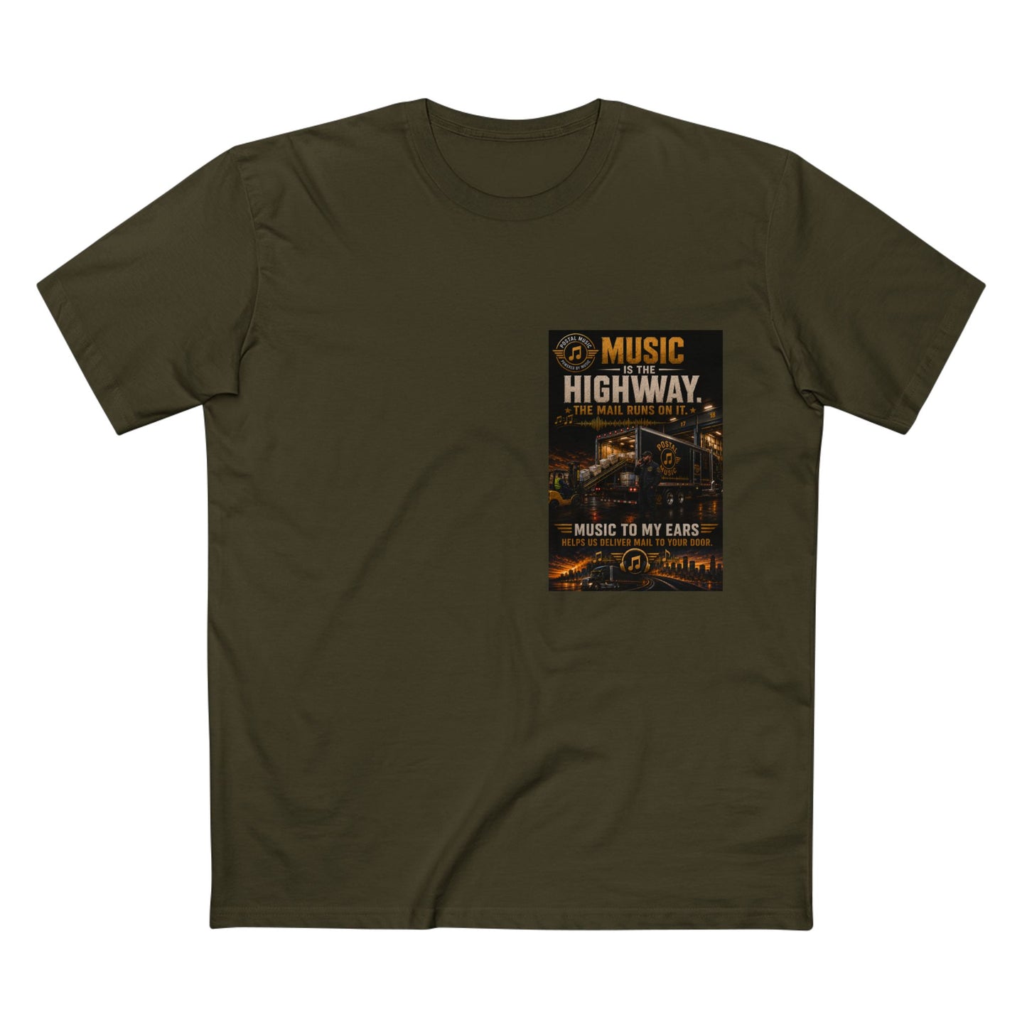 Postal Music — Music Is the Highway — Streetwear T-Shirt