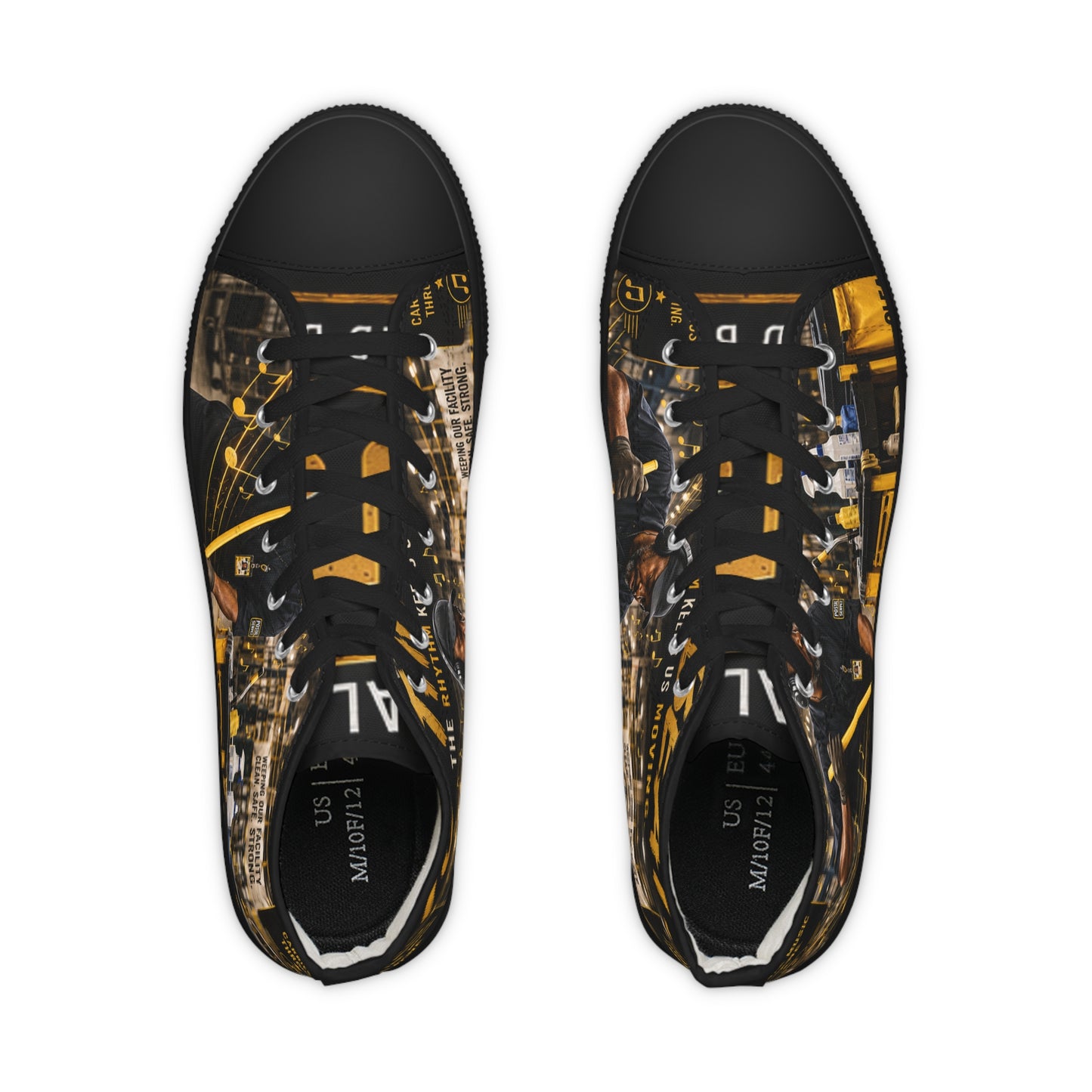 Cleaning to the Beat — High-Top Sneakers