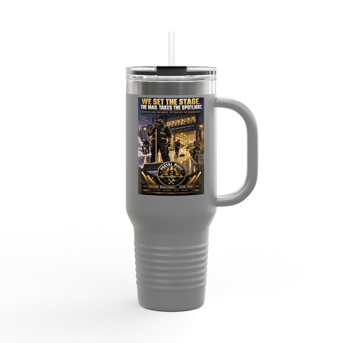 Postal Music - We Set the Stage - Insulated Travel Mug 40oz