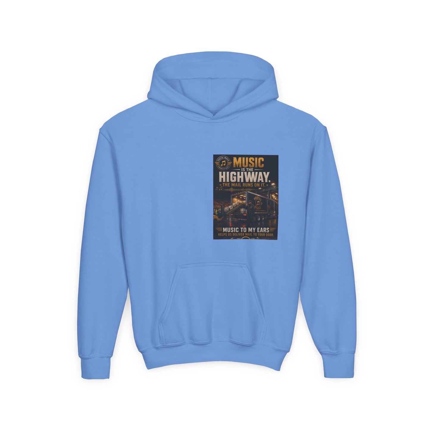 Postal Music — Music Is the Highway — Youth Hoodie