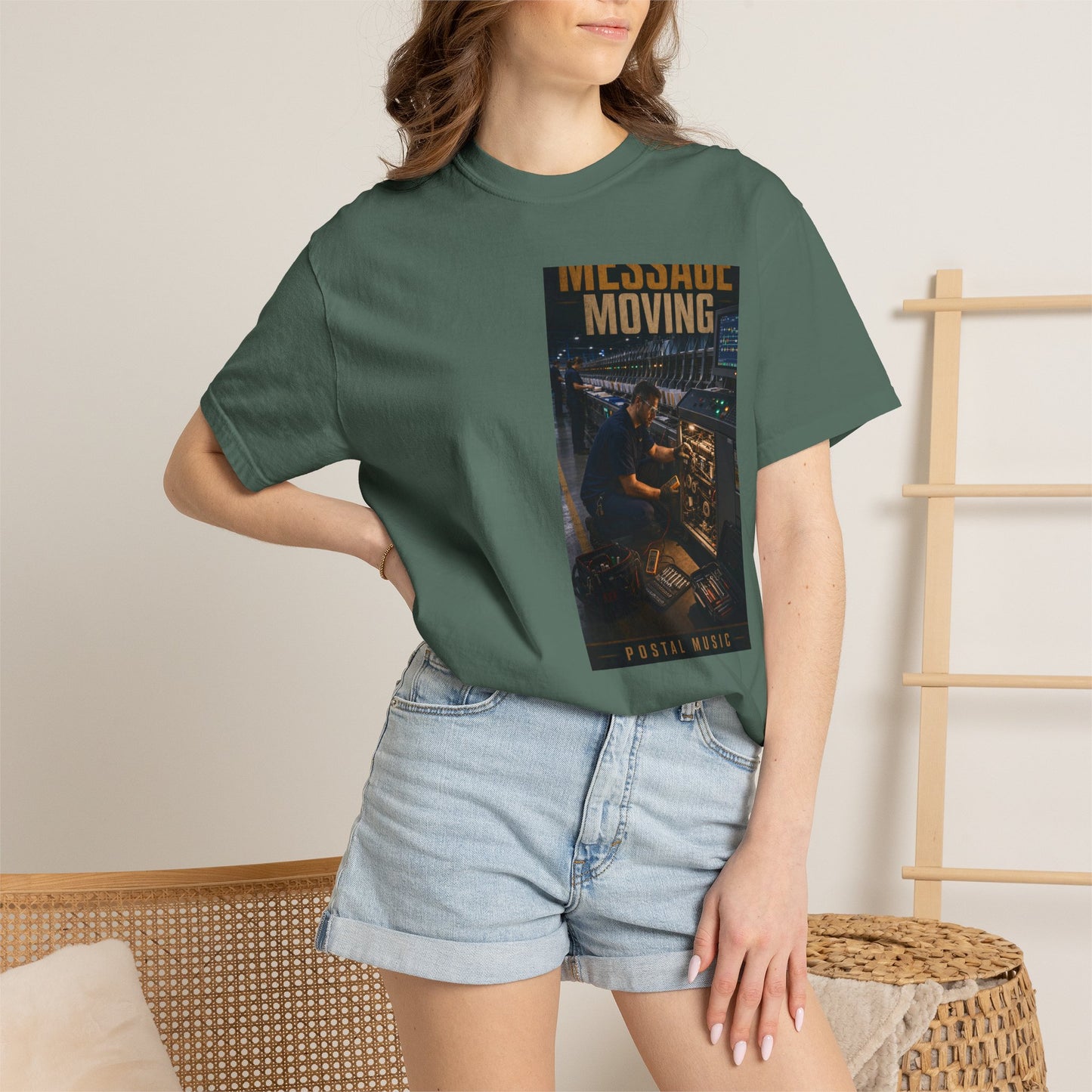 Postal Music — Keep the Message Moving — Garment-Dyed T-Shirt