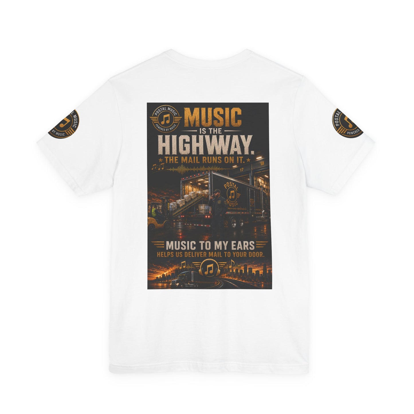 Postal Music — Music Is the Highway — Premium Unisex T-Shirt