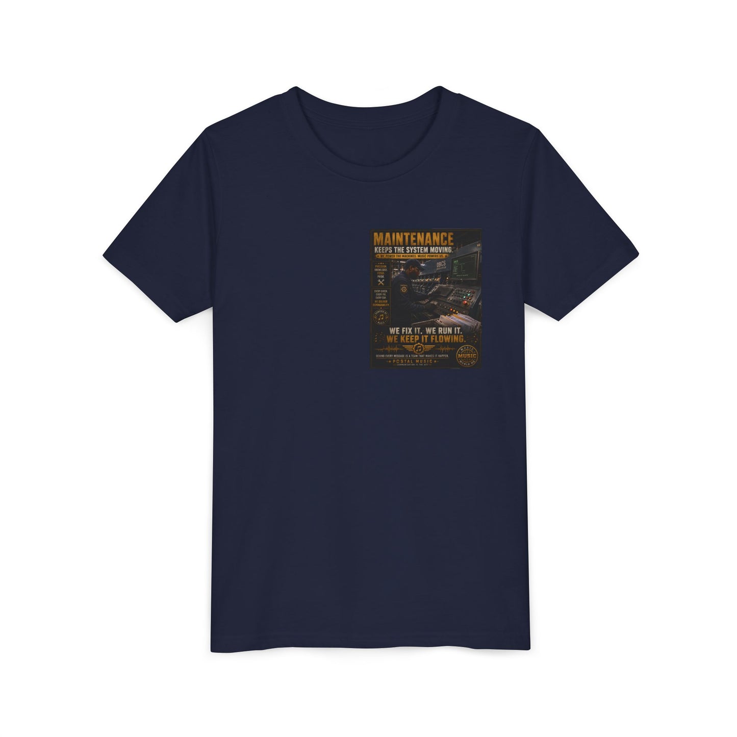 Postal Music — Maintenance Keeps the System Moving — Youth T-Shirt