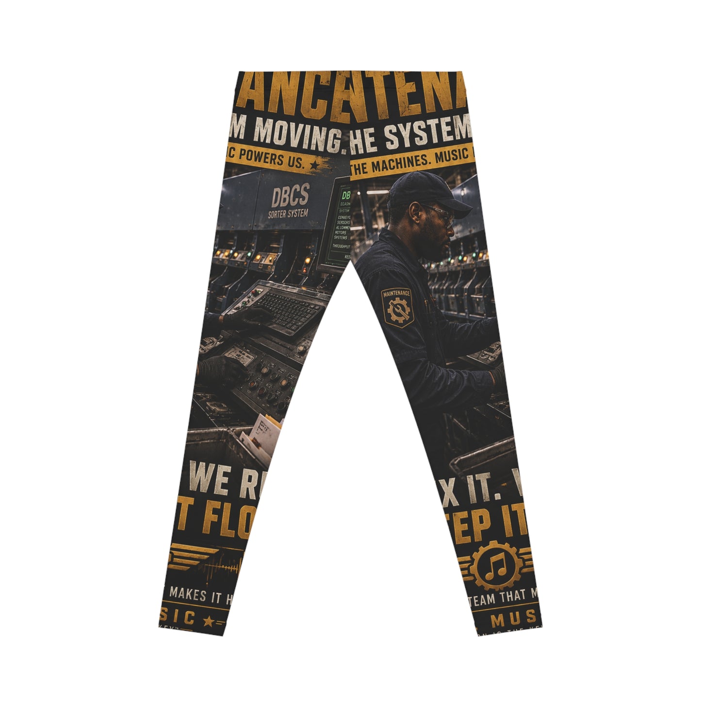 Postal Music — Maintenance Keeps the System Moving — Women's Casual Leggings (AOP)