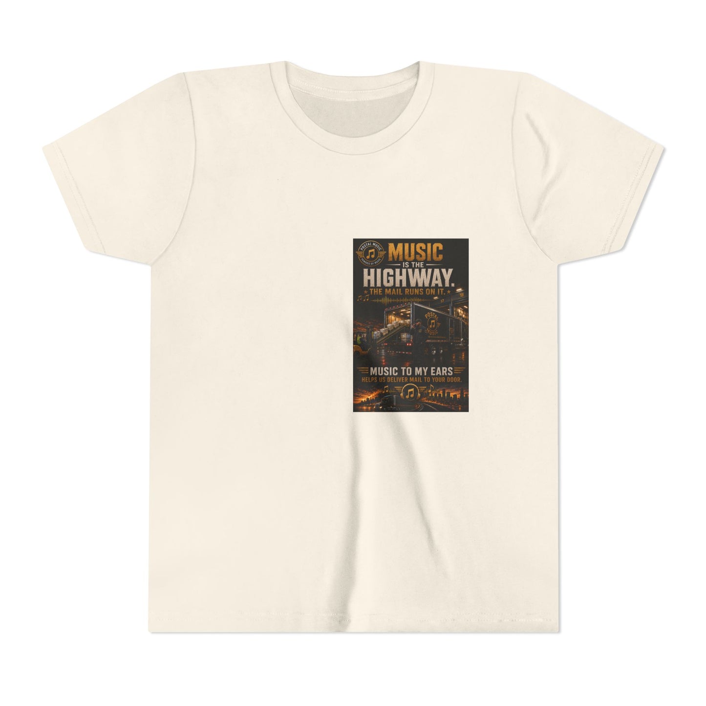 Postal Music — Music Is the Highway — Youth T-Shirt