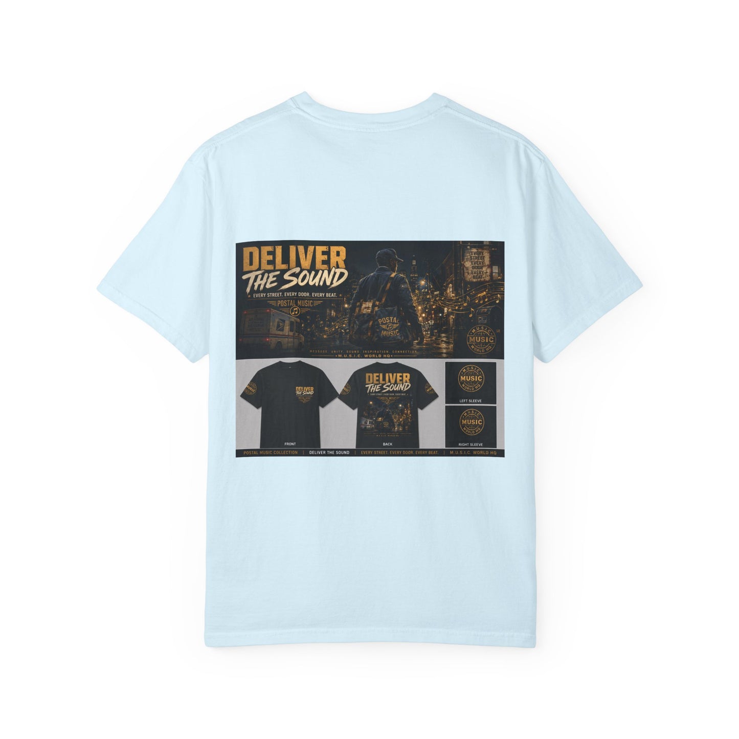 Postal Music — Deliver the Sound — Garment-Dyed T-Shirt