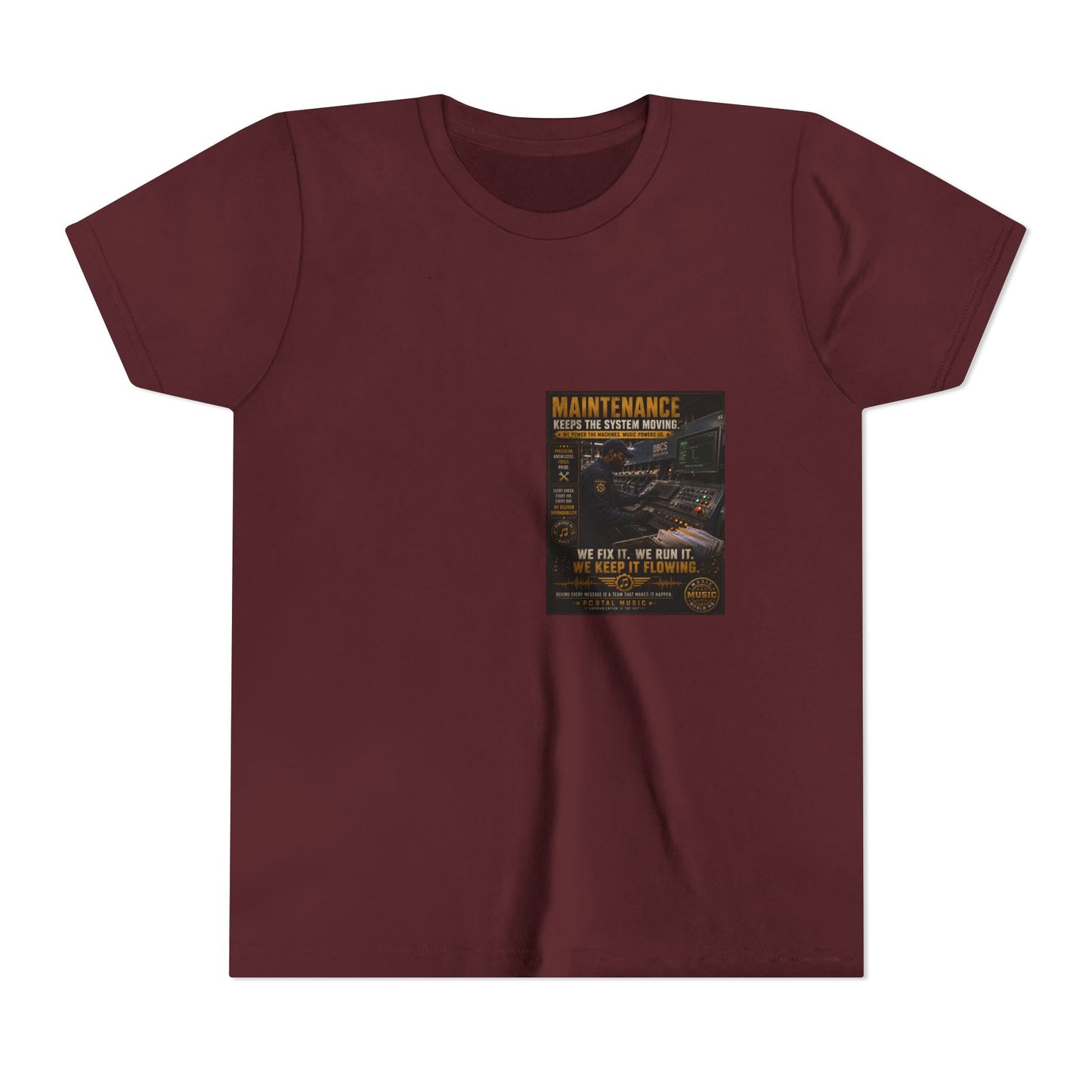 Postal Music — Maintenance Keeps the System Moving — Youth T-Shirt
