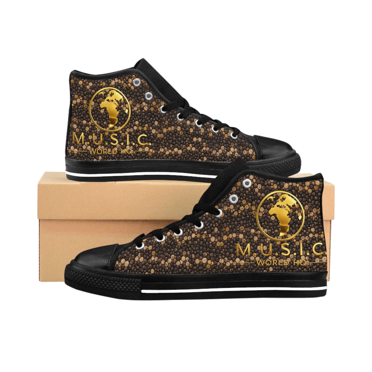 Wild by Design™ — Monitor Lizard Print High-Top Sneakers | M.U.S.I.C. World HQ