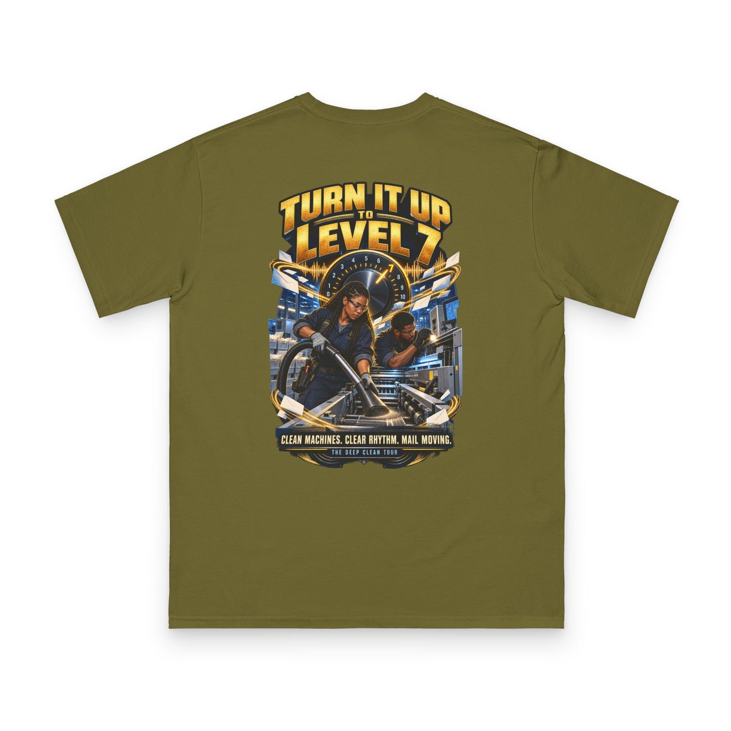 Postal Music - Turn It Up to Level 7 - Organic Cotton T-Shirt