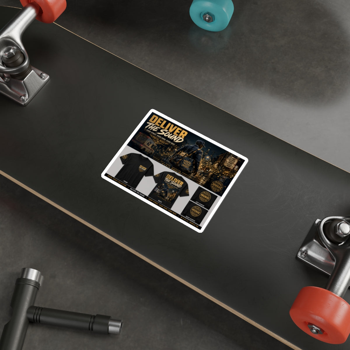 Postal Music — Deliver the Sound — Die-Cut Sticker