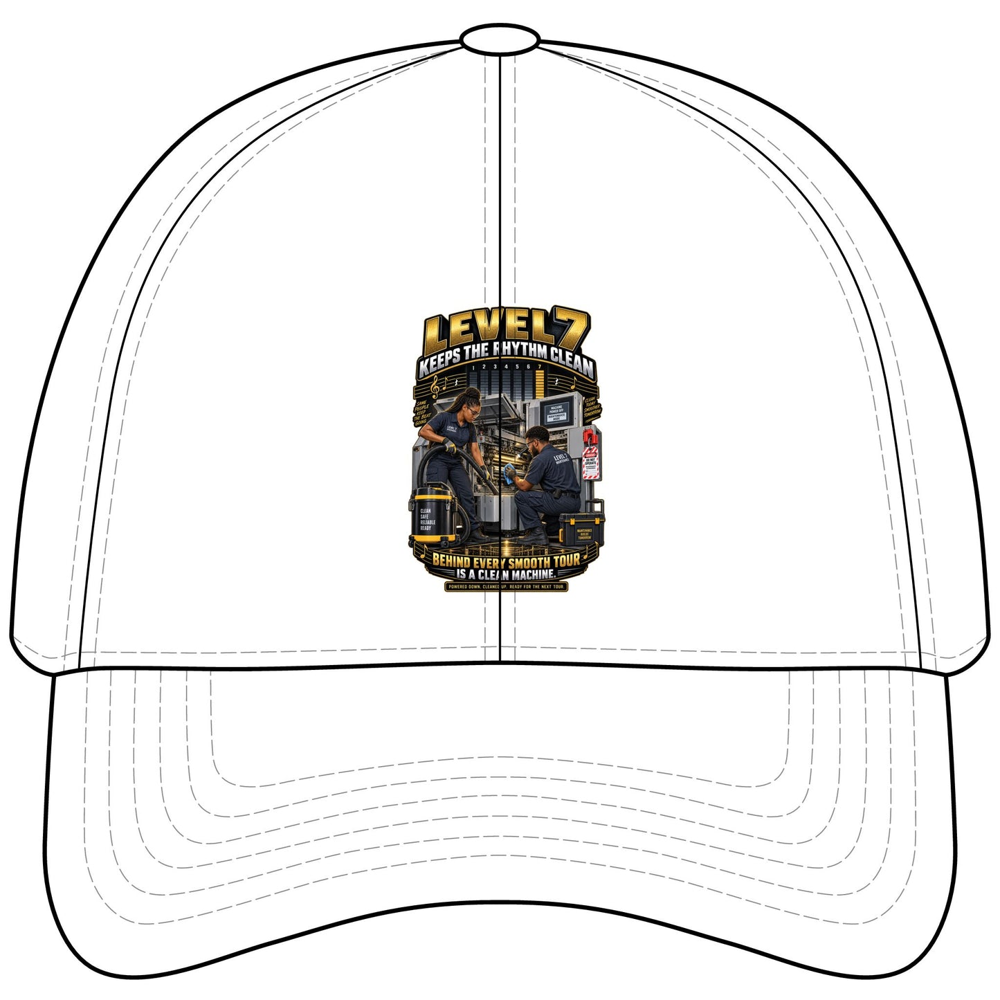 Postal Music - Level 7 Keeps the Rhythm Clean - Five-Panel Snapback Cap
