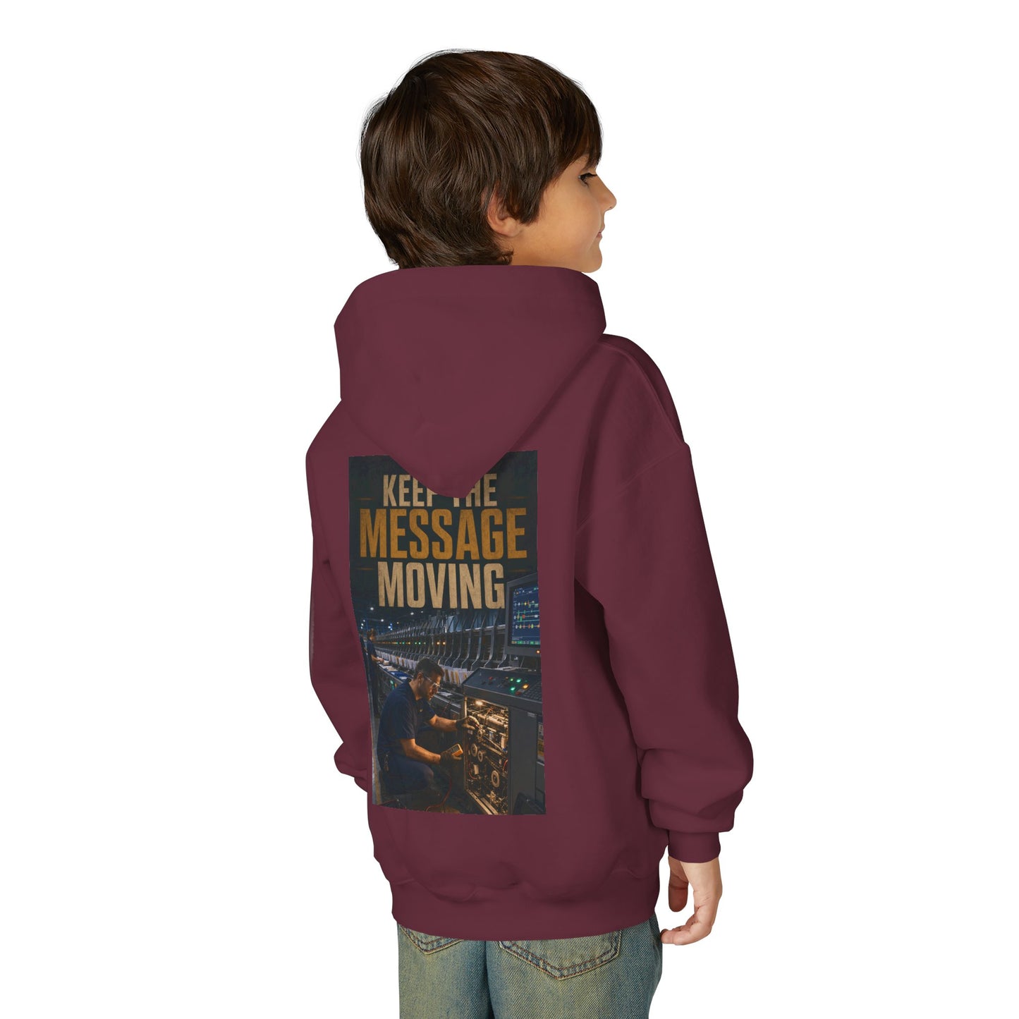 Postal Music — Keep the Message Moving — Youth Hoodie