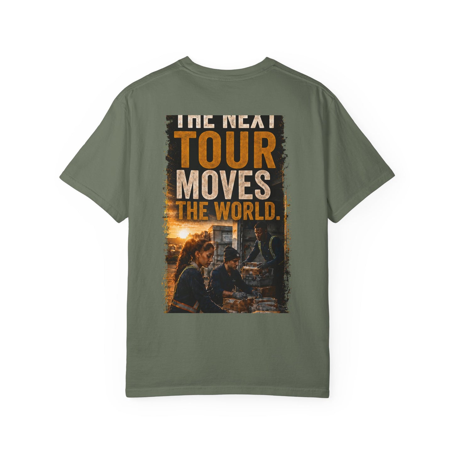 Postal Music — The Next Tour Garment-Dyed T-Shirt — Color Group 3 of 4