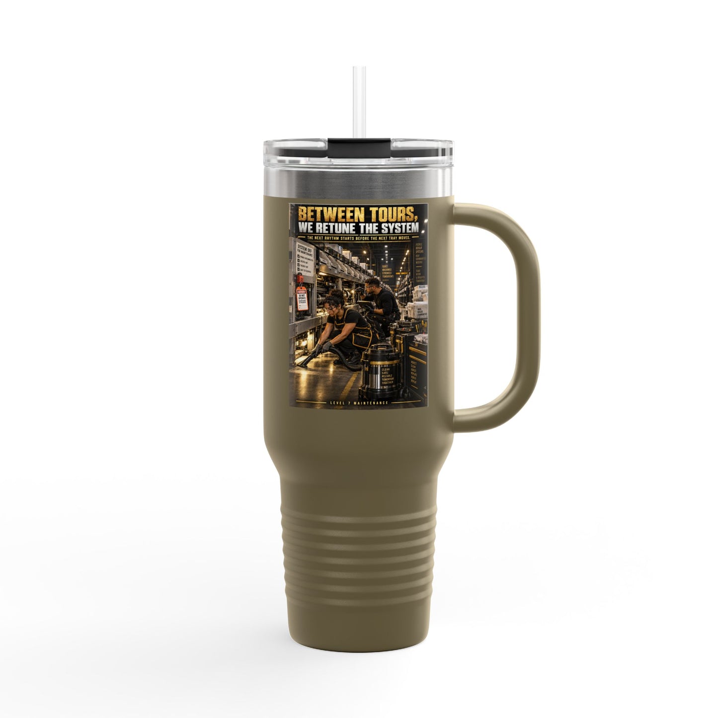 Postal Music - Between Tours, We Retune the System - Insulated Travel Tumbler 40oz