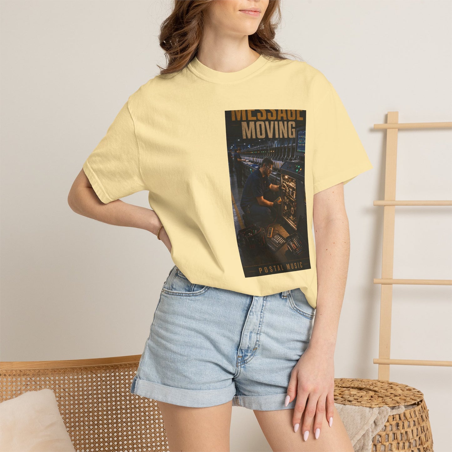 Postal Music — Keep the Message Moving — Garment-Dyed T-Shirt