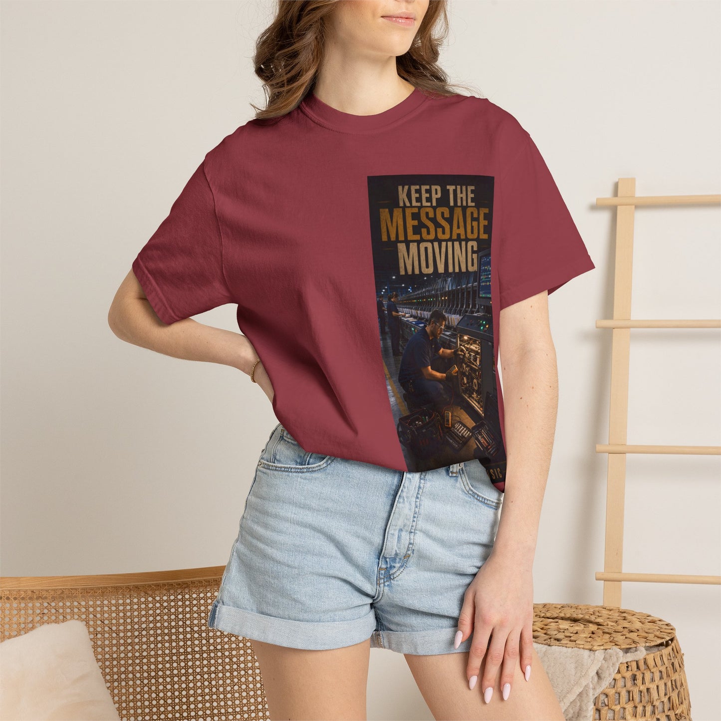 Postal Music — Keep the Message Moving — Garment-Dyed T-Shirt