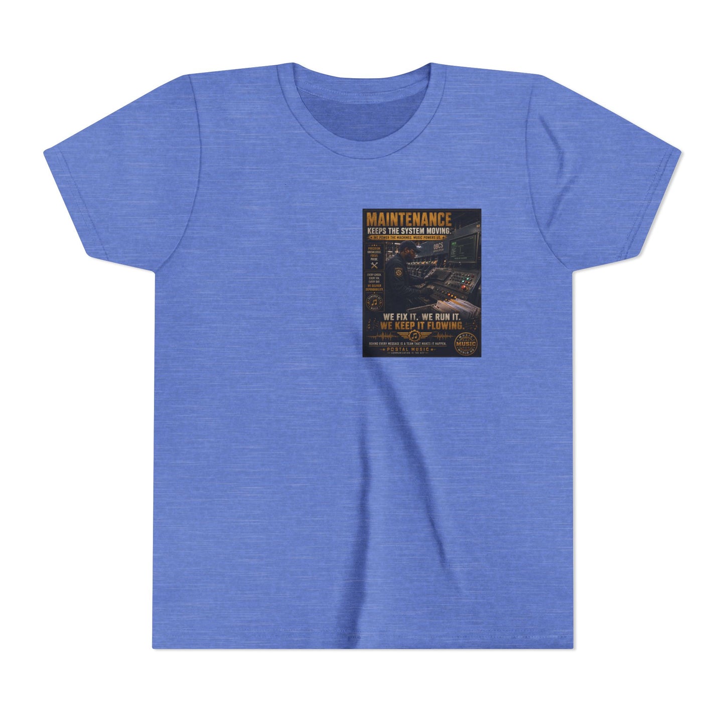 Postal Music — Maintenance Keeps the System Moving — Youth T-Shirt