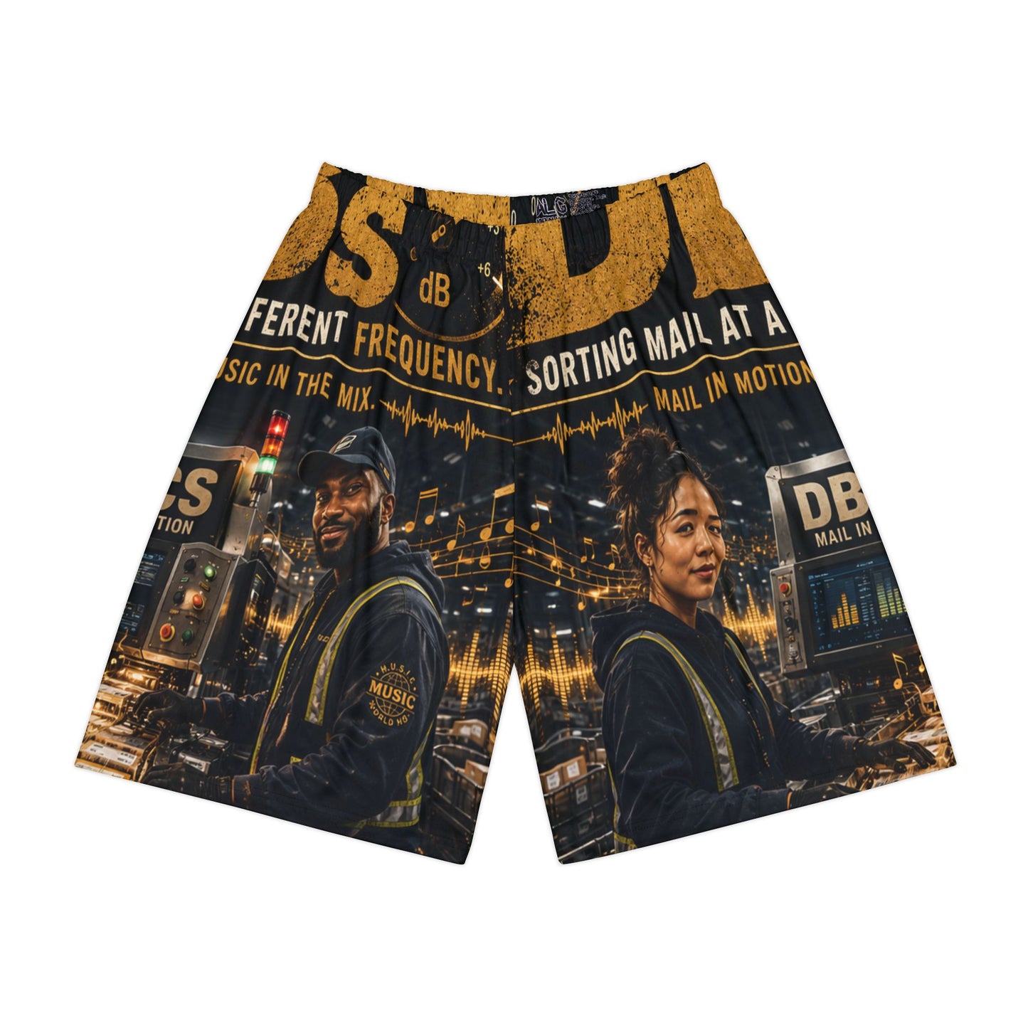 Turn Up the DBs — Men's AOP Athletic Shorts