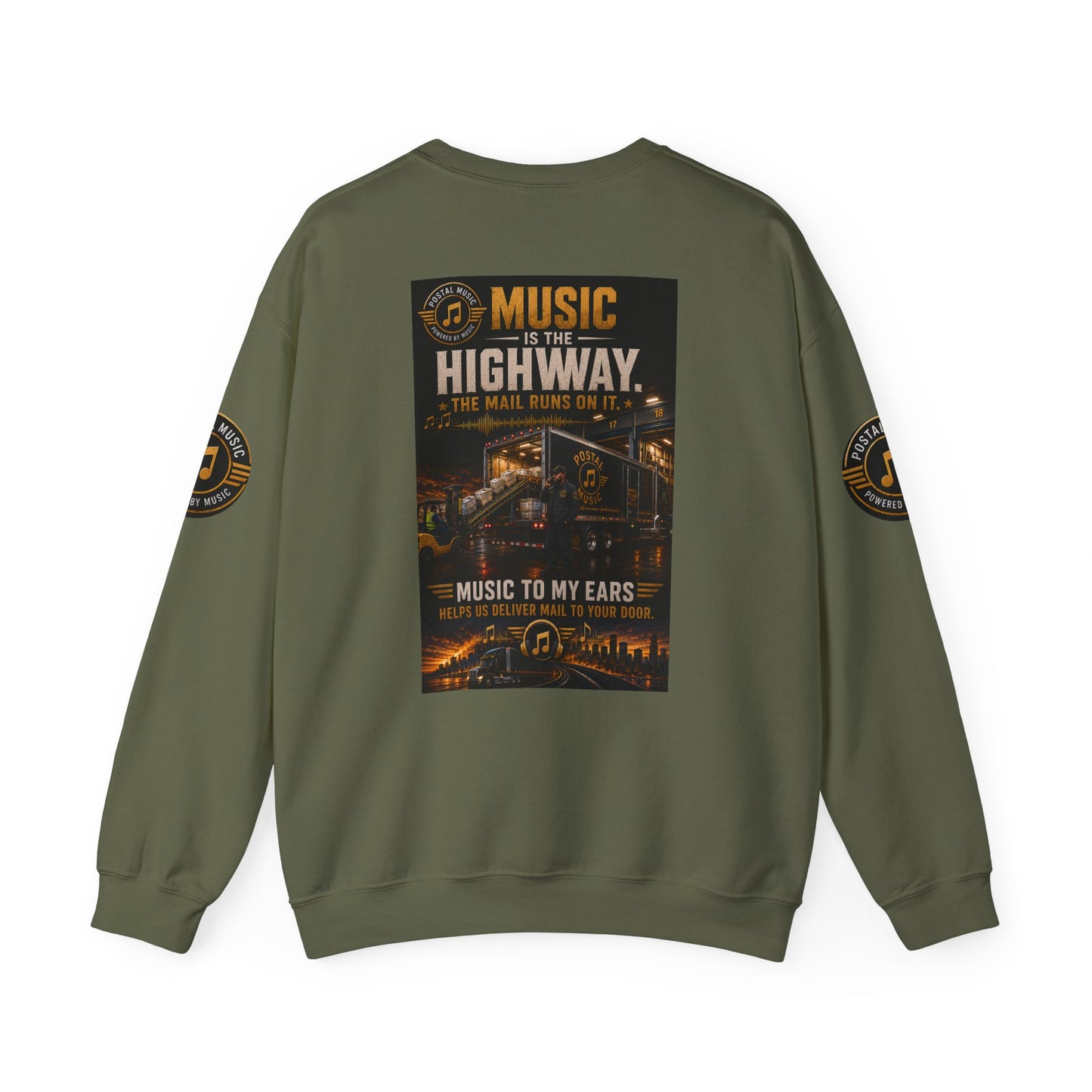 Postal Music — Music Is the Highway — Core Crewneck Sweatshirt