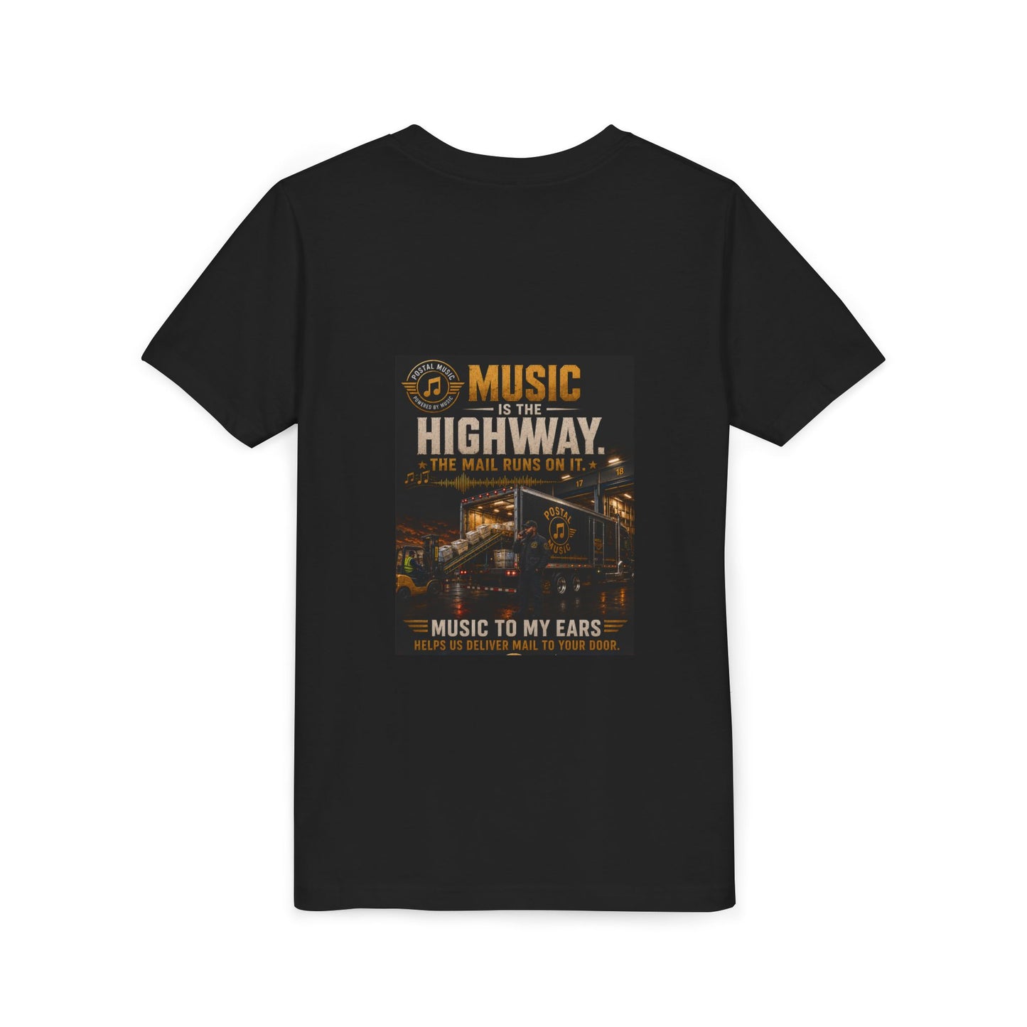 Postal Music — Music Is the Highway — Youth T-Shirt
