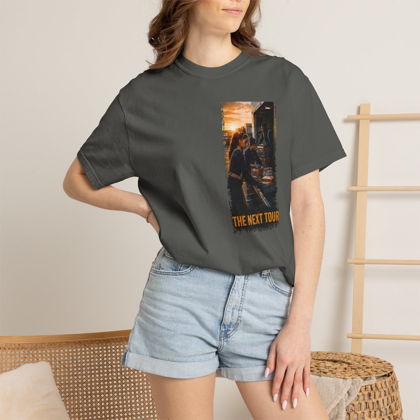 Postal Music — The Next Tour Garment-Dyed T-Shirt — Color Group 3 of 4