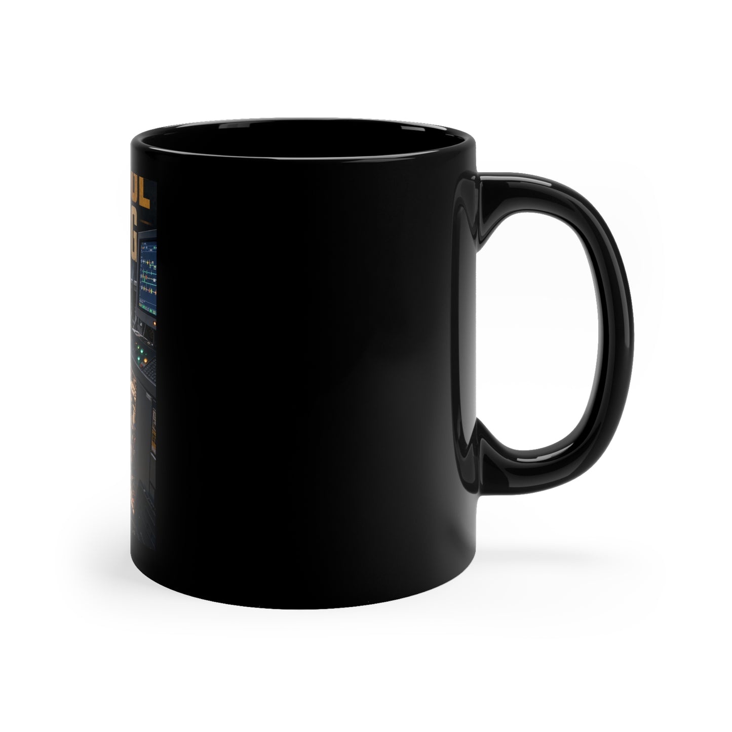Postal Music — Keep the Message Moving — Black Coffee Mug 11oz