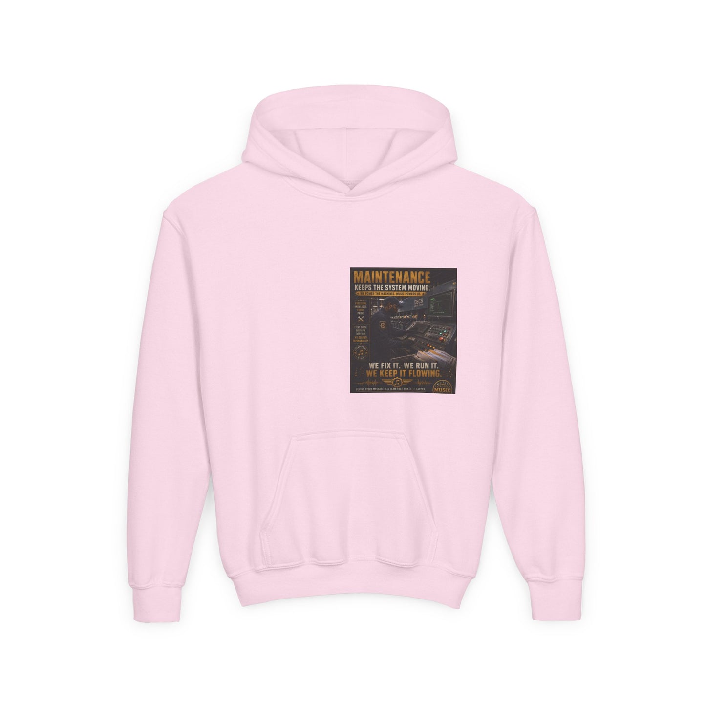 Postal Music — Maintenance Keeps the System Moving — Youth Hoodie