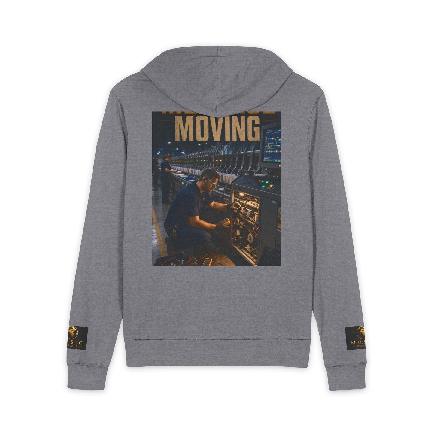 Postal Music — Keep the Message Moving — Full-Zip Hoodie