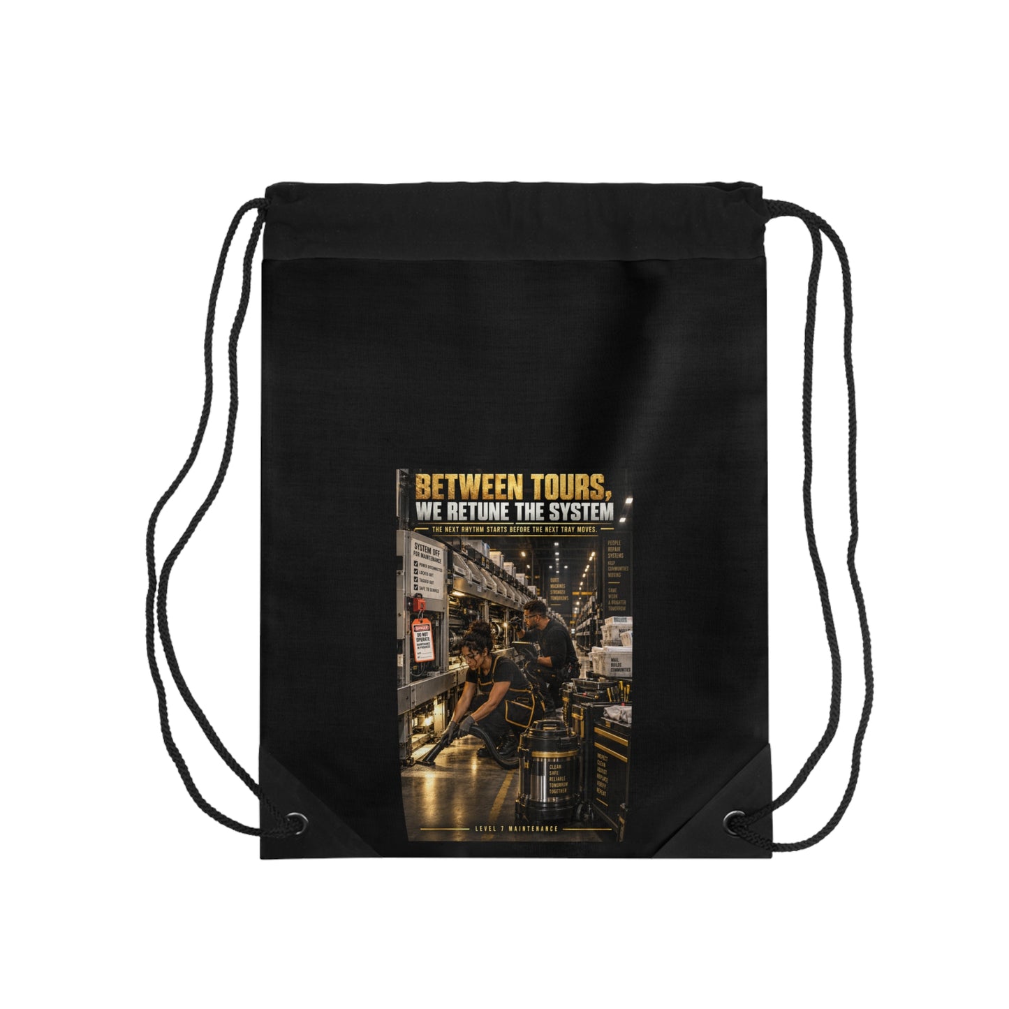 Postal Music - Between Tours, We Retune the System - Drawstring Backpack