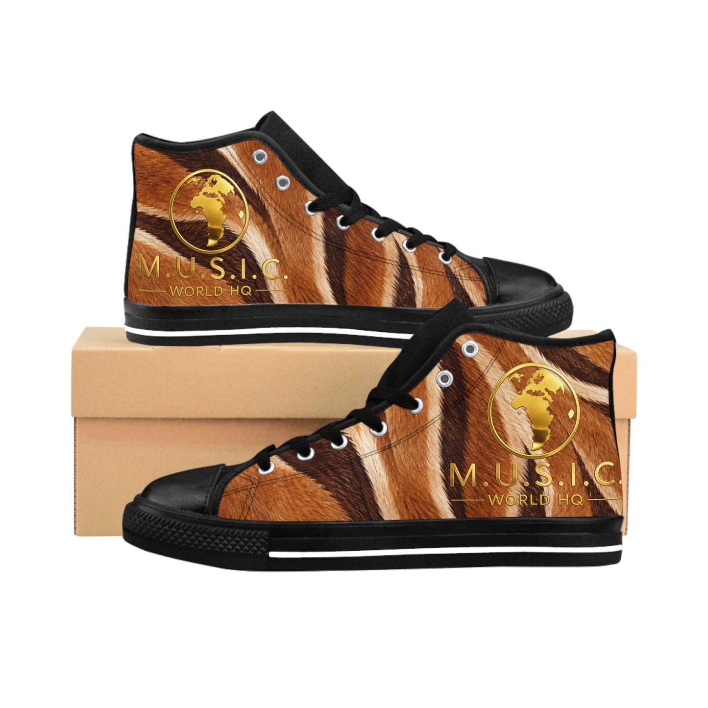 Wild by Design™ — Impala Print High-Top Sneakers | Safari Heritage
