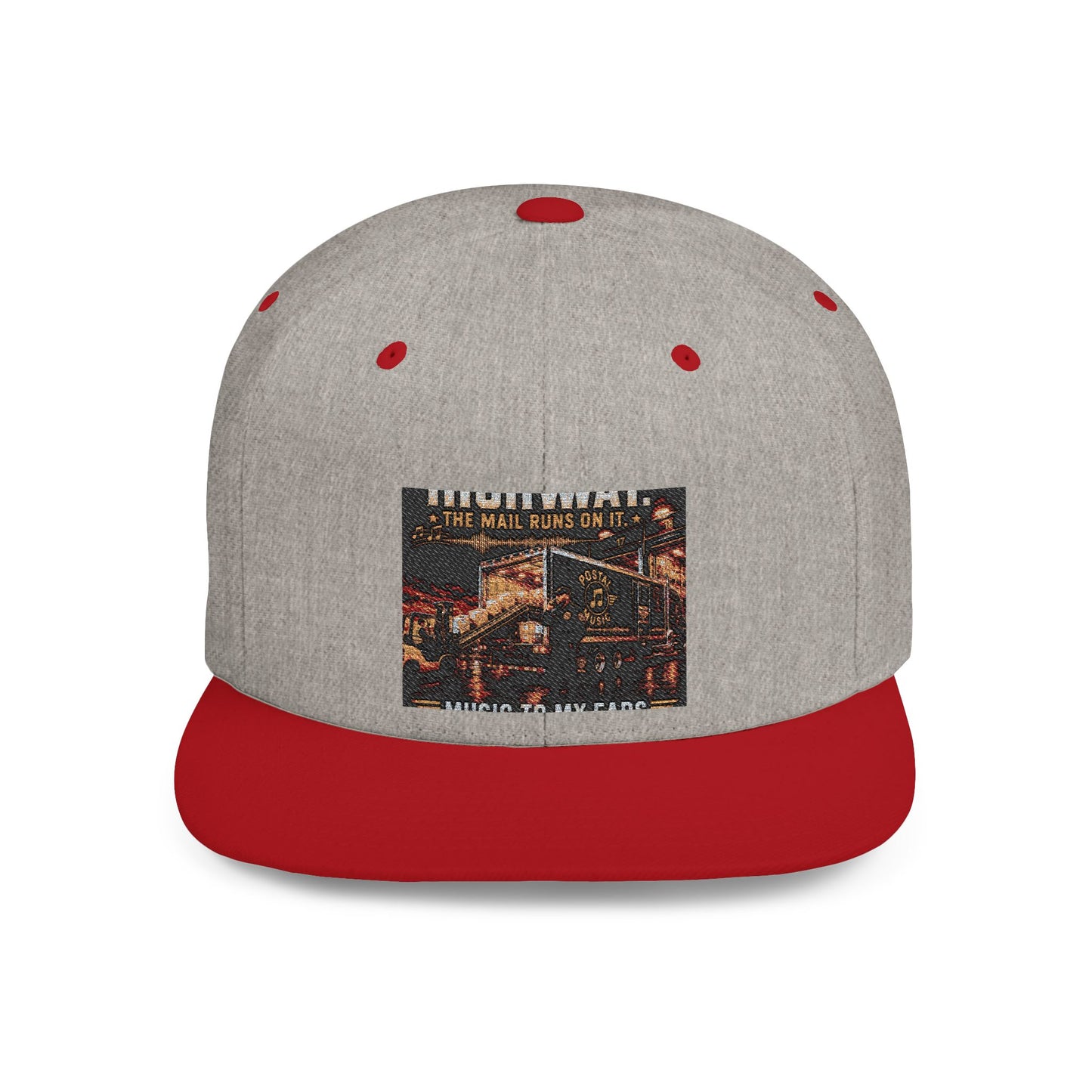 Postal Music — Music Is the Highway — Flat-Bill Snapback