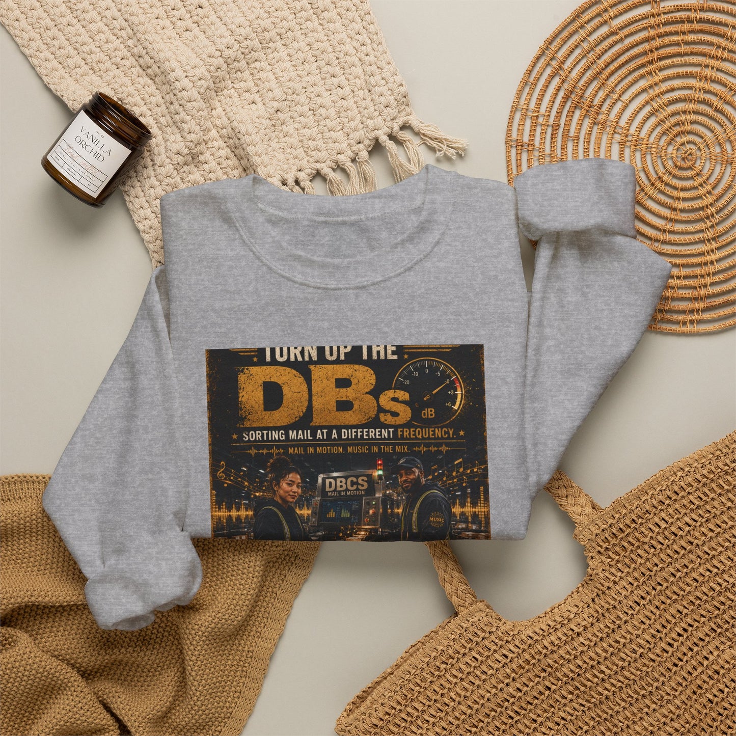 Turn Up the DBs — Men's Crewneck Sweatshirt (Jogger Set Top)