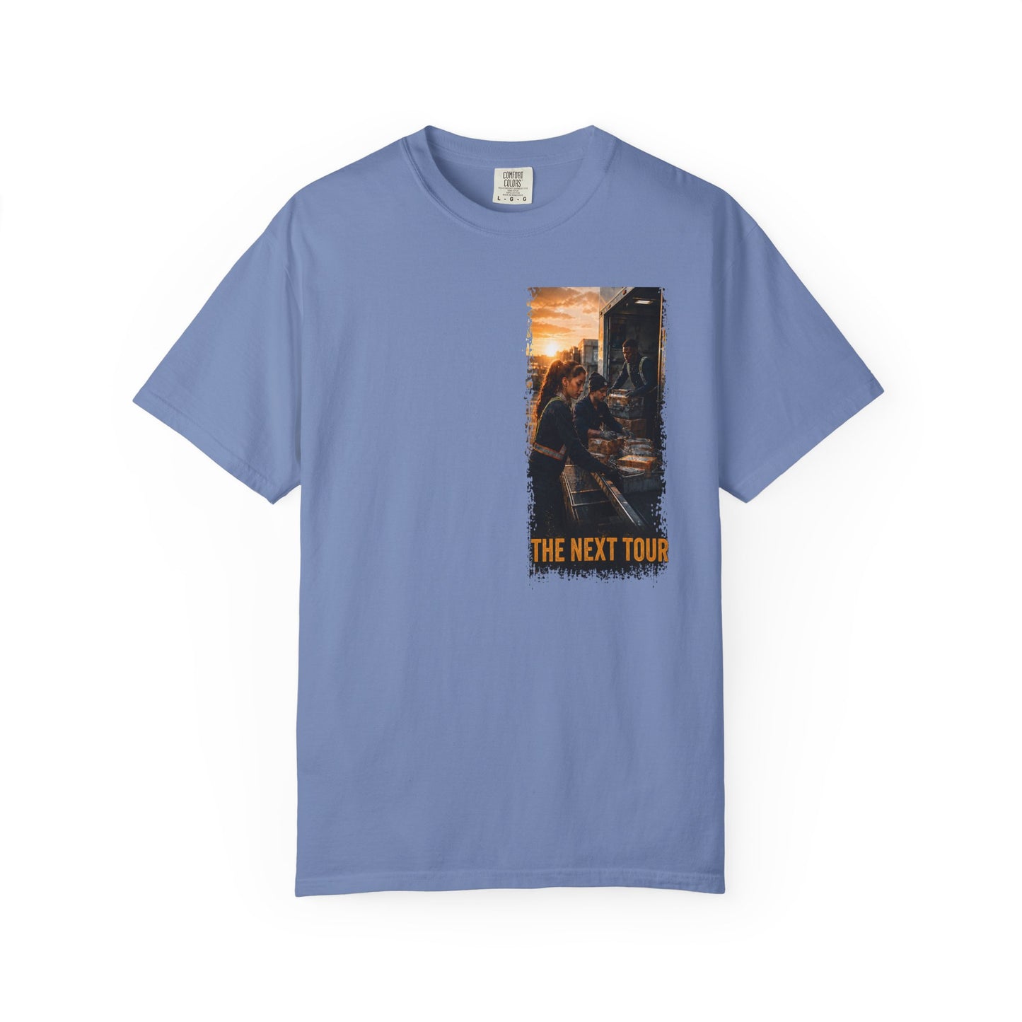 Postal Music — The Next Tour Garment-Dyed T-Shirt — Color Group 4 of 4
