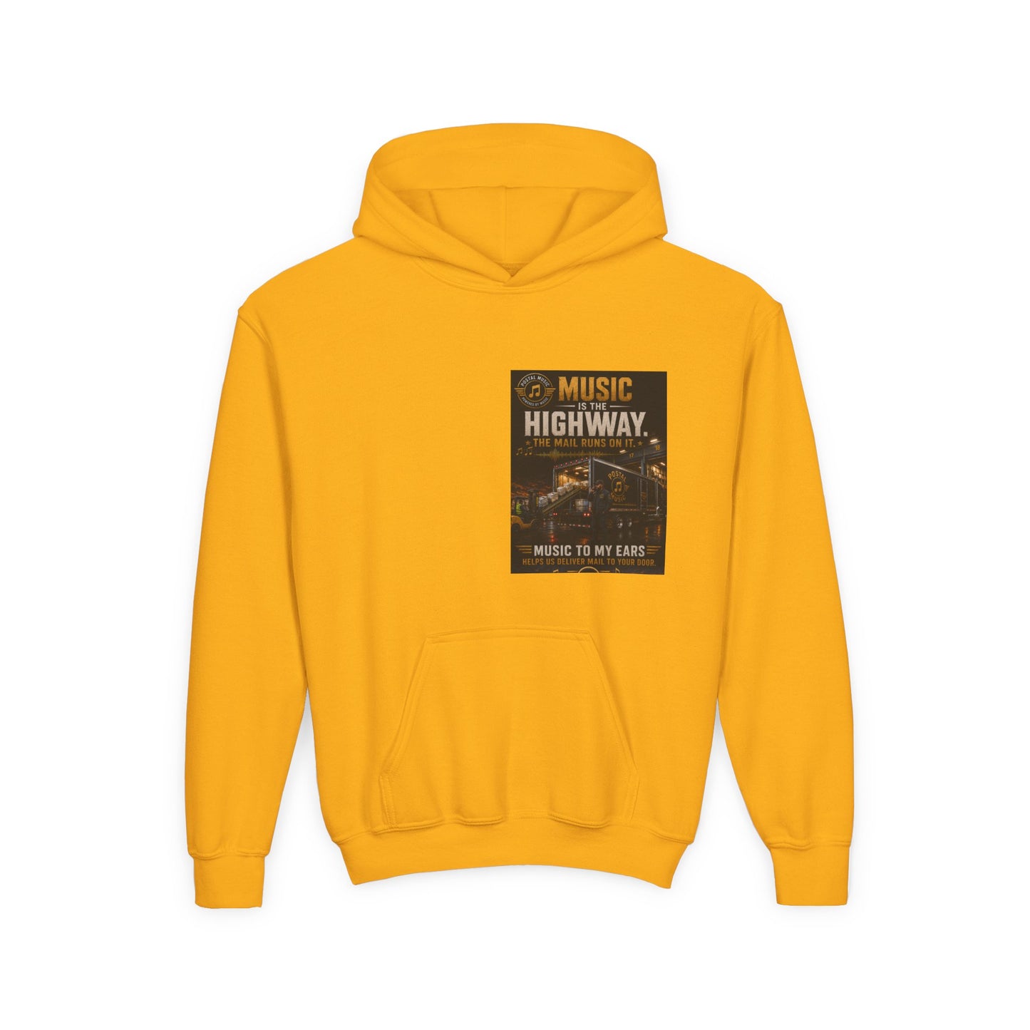 Postal Music — Music Is the Highway — Youth Hoodie