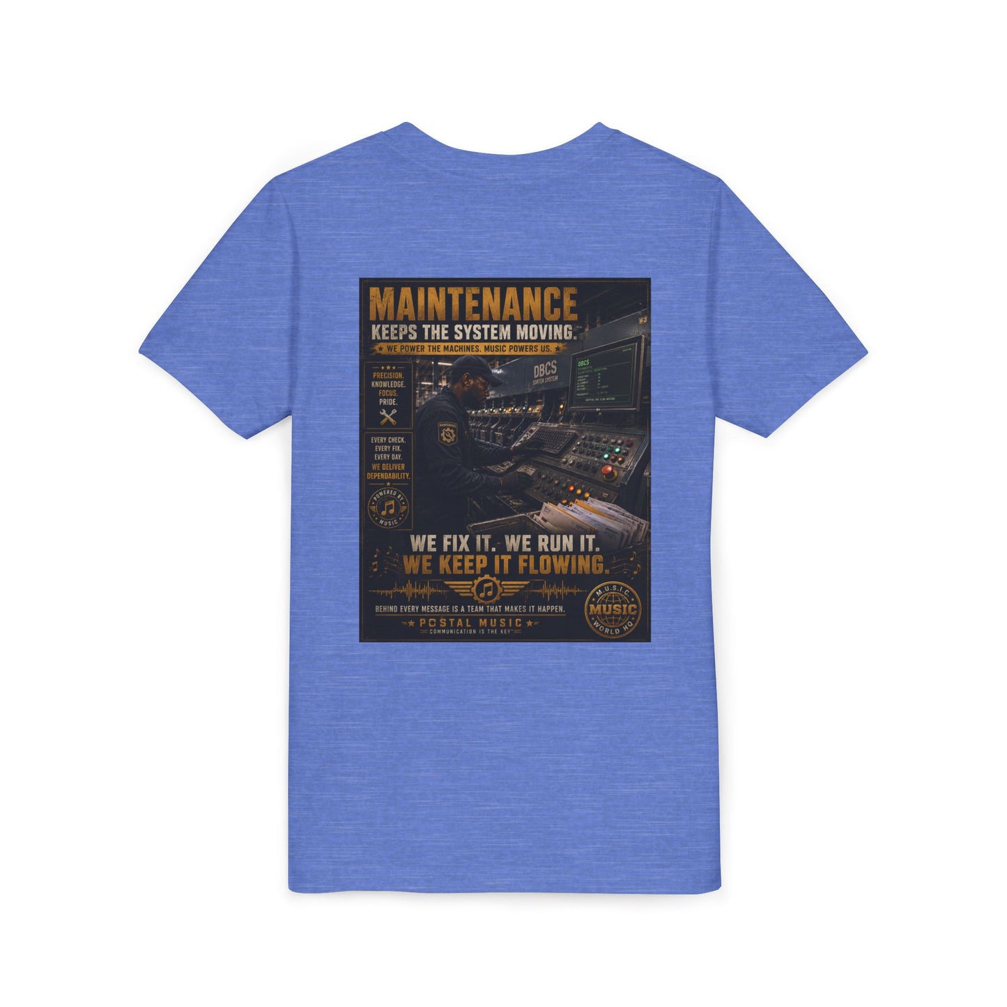 Postal Music — Maintenance Keeps the System Moving — Youth T-Shirt