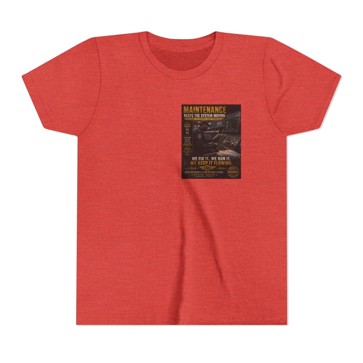 Postal Music — Maintenance Keeps the System Moving — Youth T-Shirt