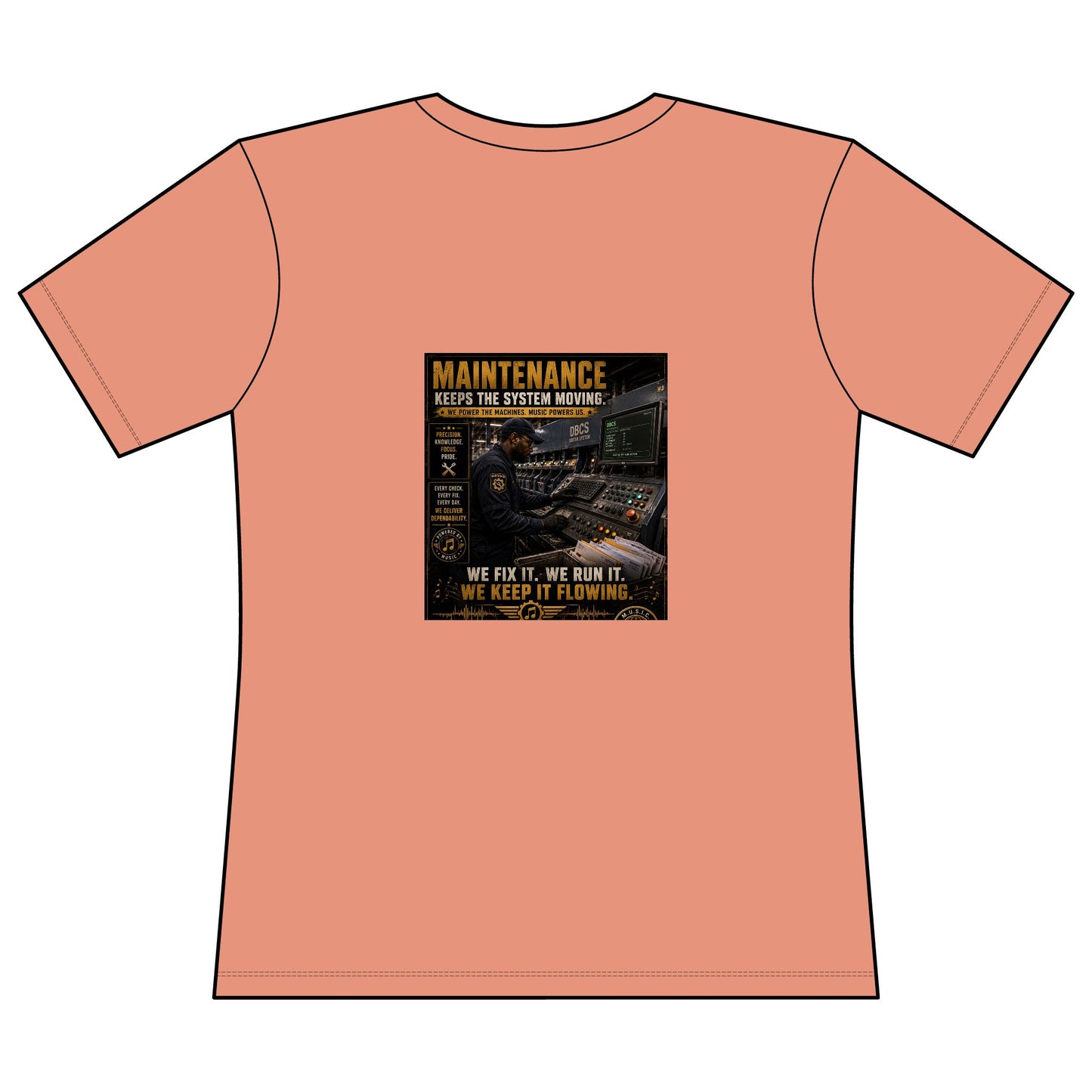 Postal Music — Maintenance Keeps the System Moving — Women's Relaxed T-Shirt
