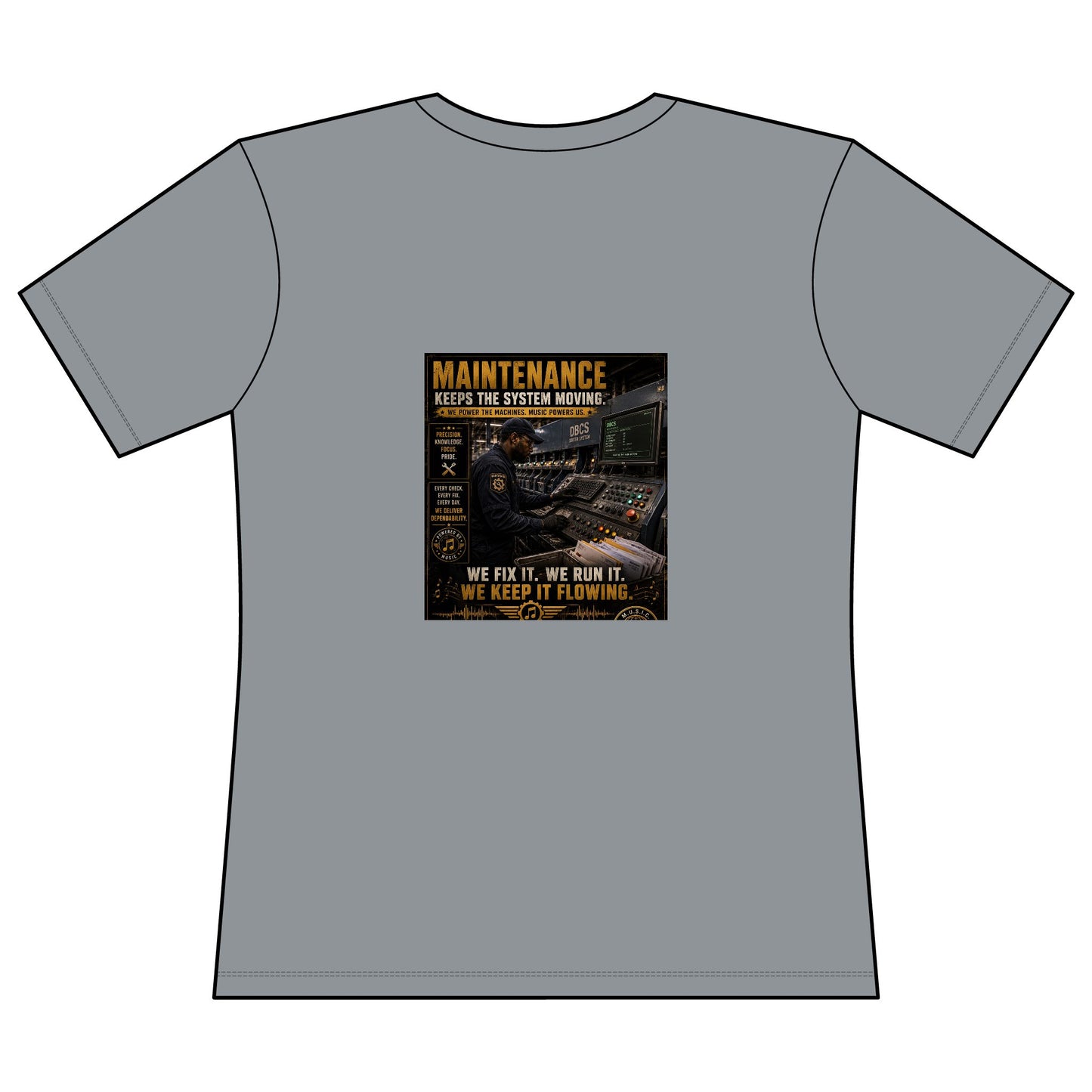 Postal Music — Maintenance Keeps the System Moving — Women's Relaxed T-Shirt