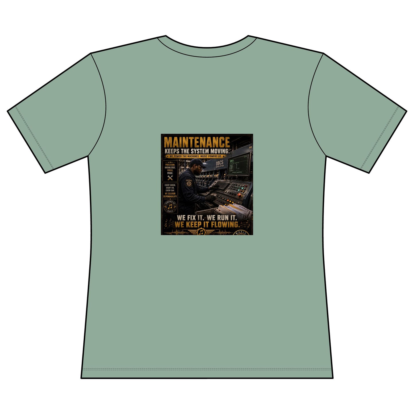 Postal Music — Maintenance Keeps the System Moving — Women's Relaxed T-Shirt