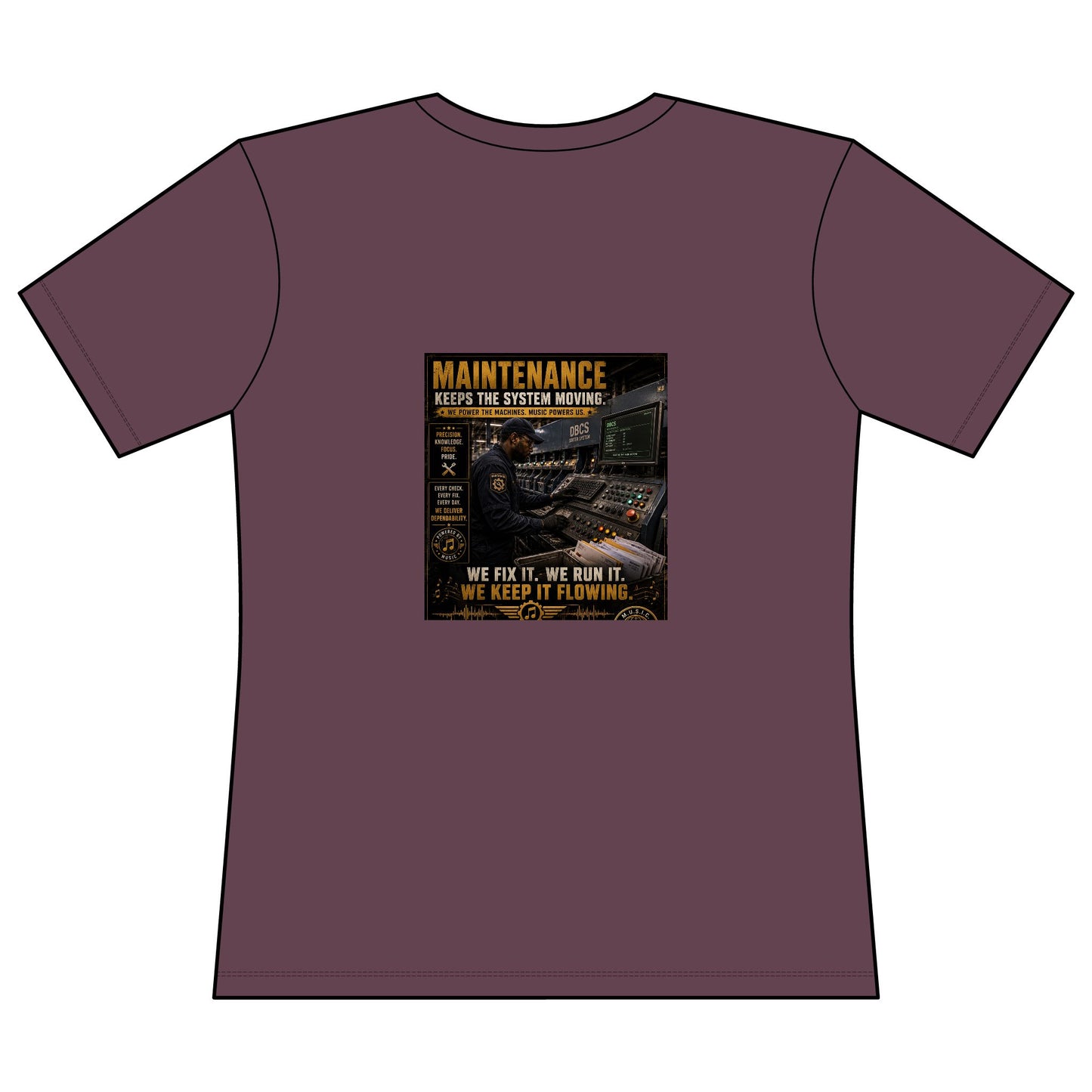 Postal Music — Maintenance Keeps the System Moving — Women's Relaxed T-Shirt