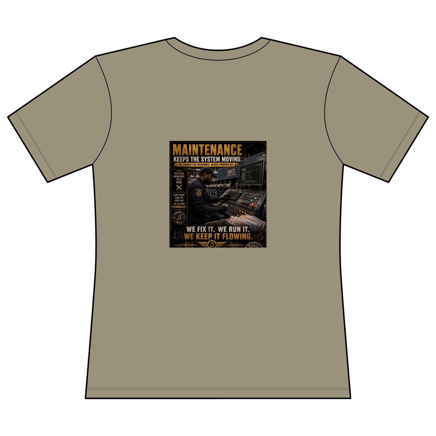 Postal Music — Maintenance Keeps the System Moving — Women's Relaxed T-Shirt