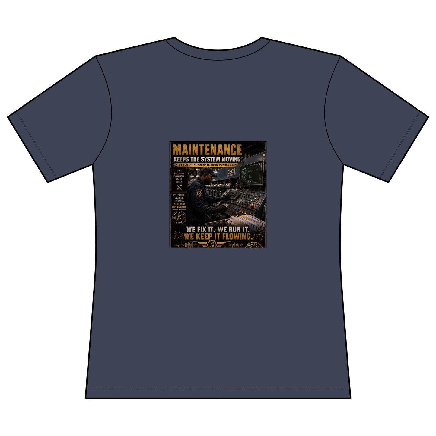 Postal Music — Maintenance Keeps the System Moving — Women's Relaxed T-Shirt